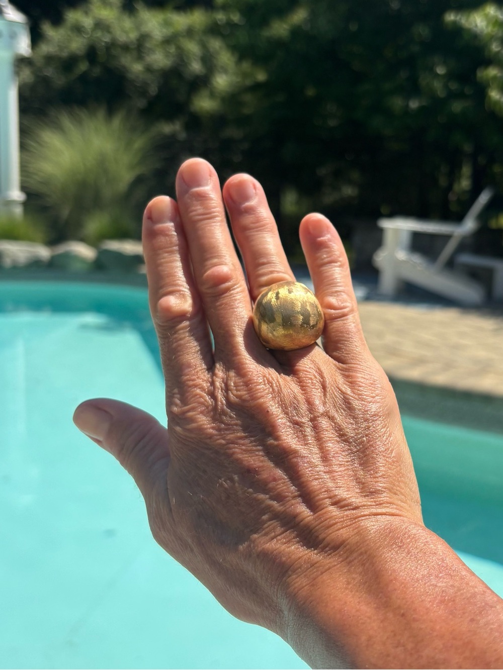 Park Lane Bold Brushed Gold Dome Statement Ring